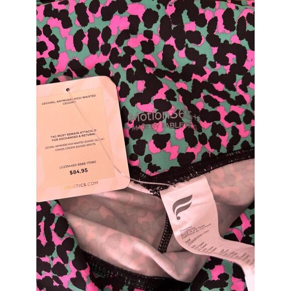 Fabletics Women Pink Purple Leopard High-Waisted Pureluxe Mesh 7/8 Leggings Lrg - Picture 7 of 9
